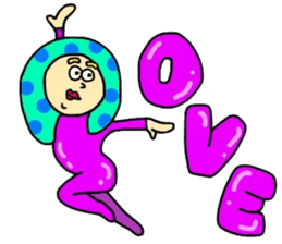 colorful funny human sticker #10292531