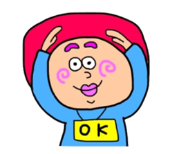 colorful funny human sticker #10292533