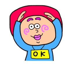 colorful funny human sticker #10292533