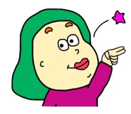 colorful funny human sticker #10292536