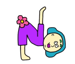 colorful funny human sticker #10292539