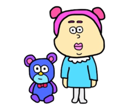 colorful funny human sticker #10292540