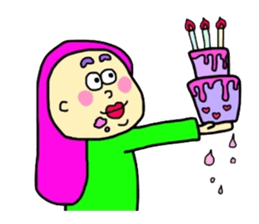 colorful funny human sticker #10292541