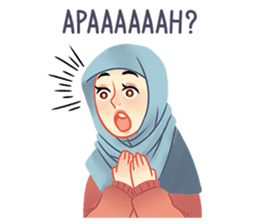 Expressive Hijab Girl sticker #10293508