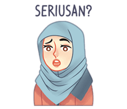 Expressive Hijab Girl sticker #10293509