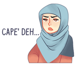Expressive Hijab Girl sticker #10293511