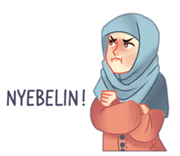 Expressive Hijab Girl sticker #10293512