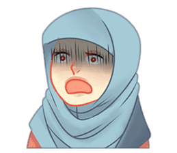 Expressive Hijab Girl sticker #10293518