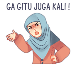 Expressive Hijab Girl sticker #10293521