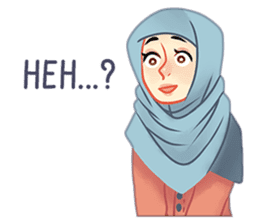 Expressive Hijab Girl sticker #10293523