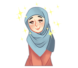 Expressive Hijab Girl sticker #10293524