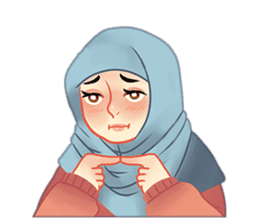 Expressive Hijab Girl sticker #10293525