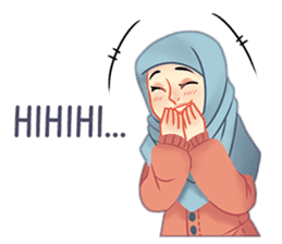 Expressive Hijab Girl sticker #10293529
