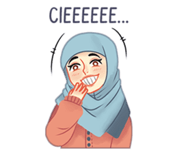 Expressive Hijab Girl sticker #10293530