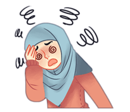 Expressive Hijab Girl sticker #10293537