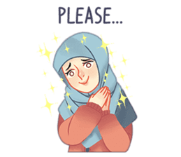 Expressive Hijab Girl sticker #10293538