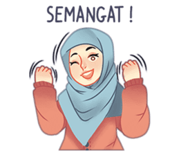 Expressive Hijab Girl by Segocha Sticker