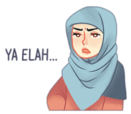 Expressive Hijab Girl sticker #10293543
