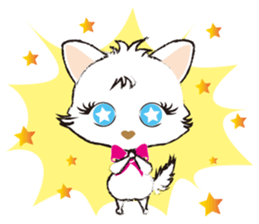 White Cat desu 2 _Hi sticker #10294428