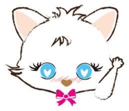 White Cat desu 2 _Hi sticker #10294429