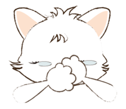 White Cat desu 2 _Hi sticker #10294431