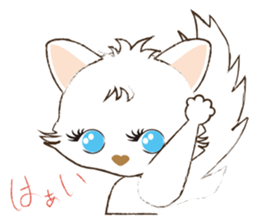 White Cat desu 2 _Hi sticker #10294456