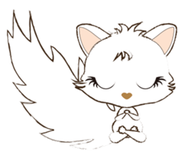 White Cat desu 2 _Hi sticker #10294457