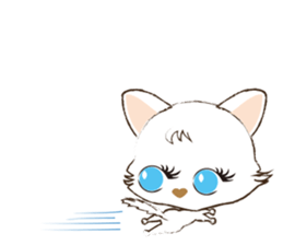 White Cat desu 2 _Hi sticker #10294458