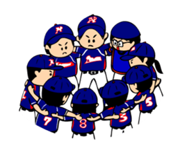 Boy baseball team Powers. sticker #10295142
