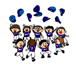 Boy baseball team Powers. sticker #10295143