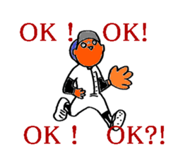 Boy baseball 2 sticker #10295475