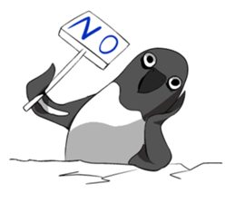 Sarcastic penguin sticker #10296271