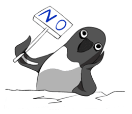 Sarcastic penguin sticker #10296271