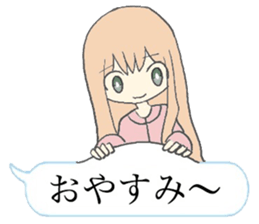 Speech Bubble Girl sticker #10296310
