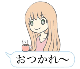 Speech Bubble Girl sticker #10296332