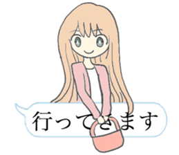 Speech Bubble Girl sticker #10296335