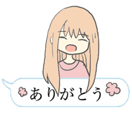 Speech Bubble Girl sticker #10296337
