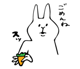 cute white rabbit 1 sticker #10297064