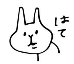 cute white rabbit 1 sticker #10297071