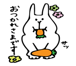 cute white rabbit 1 sticker #10297082