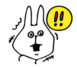 cute white rabbit 1 sticker #10297083