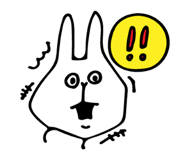 cute white rabbit 1 sticker #10297083