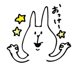 cute white rabbit 1 sticker #10297088