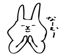 cute white rabbit 1 sticker #10297091