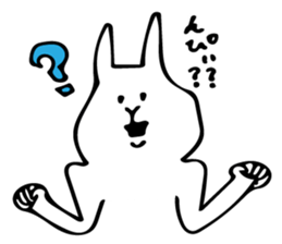 cute white rabbit 1 sticker #10297097