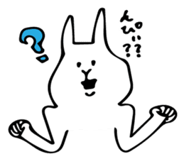 cute white rabbit 1 sticker #10297097