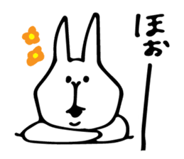 cute white rabbit 1 sticker #10297099