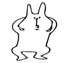 cute white rabbit 1 sticker #10297103