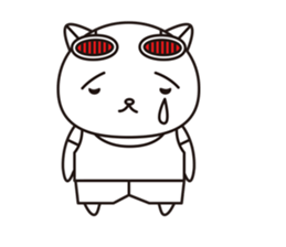 Cat robot white Cat type robot sticker #10297905