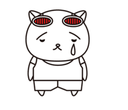 Cat robot white Cat type robot sticker #10297905